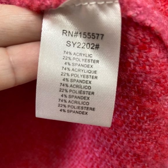 Miracle pink LOVE sweater women’s size large - Picture 5 of 7